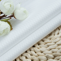 Tissu Jacquard CVC 100/2 en Coton Peigné 80% et Polyester 20%, Haute Densité, Blanchi, Respirant, Finition à l'Ammoniaque Liquide, Facile d'Entretien