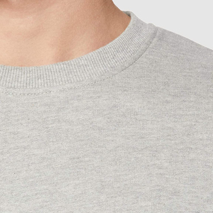 Logo personnalisé streetwear hommes sweat bord coupé polaire coton sans cordes ourlet brut sweatshirts pour hommes - Product Image 5