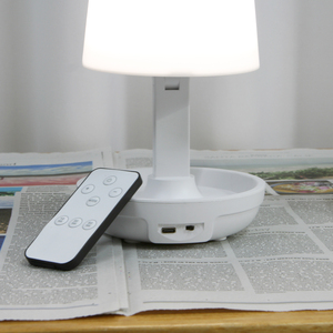 10-Level Brightness Adjustable LED Mood <b>Lamp</b>/Feeding <b>Lamp</b>/Mobile/<b>USB</b> Charging/Convenient Remote Control/Dim Timer White Plastic - Product Image 1