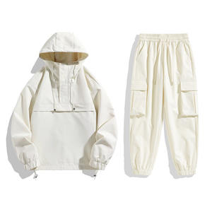 Survêtement de jogging à demi-fermeture éclair pour hommes ensemble de deux pièces veste pantalon avec logo brodé personnalisé vêtements de sport survêtements veste pour hommes - Product Image 6