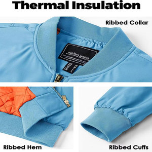 <b>Mens</b> 100% polyesterLightweight Windproof <b>Bomber</b> <b>Jacket</b>-High Quality Loose Fit Casual Style Stand Private Label OEM Services - Product Image 6