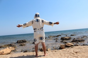 Cotton Eye <b>Turkish</b> Bathrobe Robe Negligee Quick Drying Long Sleeve Soft Bathrobe Women Men Good Quality Home Sauna Beach Spa - Product Image 4