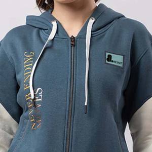 Sudadera con capucha de bloque de Color para mujer, novedad de 2024, sudaderas con cremallera a la venta - Product Image 6