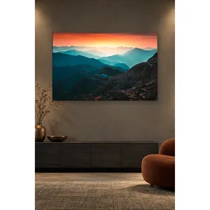 Impression sur toile de la chaîne de montagnes bleues Fida au crépuscule - Product Image 4
