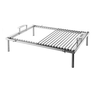 Parrilla de Barbacoa K2 de Acero Inoxidable Cromado Pulido, 60x40x11cm, Accesorio Premium para Cocinar al Aire Libre - Product Image 2