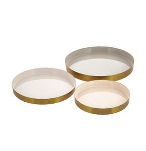 Plateau décoratif moderne en métal émaillé pour coiffeuse, table basse ou entrée Touche audacieuse et élégante pour les mariages, fêtes de Diwali - Product Image 1