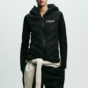 Veste à bulle à capuche coupe ajustée personnalisée pour femmes Vestes bouffantes avec patch privé respirant d'apparence de qualité supérieure Matériau de haute qualité - Product Image 2