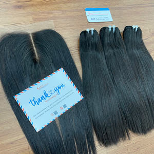 TOP DE HAUTE QUALITÉ!! 100% trame vietnamienne Extensions de cheveux humains vierge crue Double dessiné Remy os trame droite Extensions de cheveux - Product Image 4