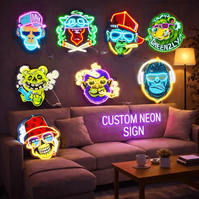 Energy Efficient Smoke Shop Led Sign with Neon Style Custom Design for Business Store Front Wall Bar Advertising