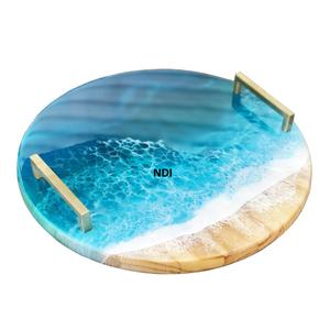 ถาดเสิร์ฟขนมขนมอาหารทำจากเรซิ่นถาดเสิร์ฟชากาแฟพร้อมไม้ - Product Image 5