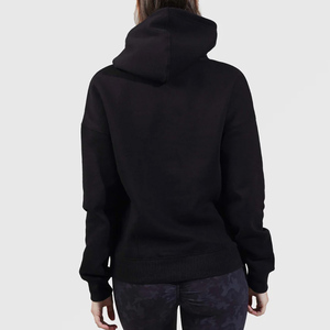 Vente en gros 100% coton sweat à capuche imprimé bouffant personnalisé 500 gsm col roulé fermeture éclair sweats à capuche courts pour femme de qualité supérieure - Product Image 6