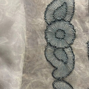 Elegante encaje bordado floral colorido para decoración del hogar de moda proyectos de artesanía para estilo de negocios bolsas de ropa zapatos regalos - Product Image 1