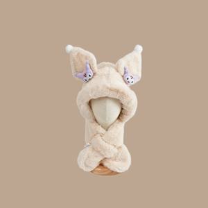 Bonnet d'hiver en laine mélangée tricoté à la machine, chaud et douillet, avec oreilles, pour femmes et filles, style Kawaii Sanrio Kuromi Melody, idéal pour le ski, les activités de plein air et les voyages. - Product Image 6