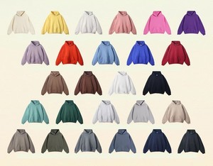 High Quality Heavy 100% Cotton Regular Fit Solid Eco-Friendly Unisex Custom Logo DTG Print Blank Fleece Hoodie <b>Men</b> Winter - Product Image 1