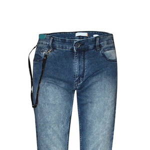 Pantalon Denim Unisexe Personnalisé de Haute Qualité Couleur Unie 100% Coton Matériel Style Décontracté avec Logo sur la Taille - Product Image 3