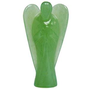 Aventurine naturelle de 2 pouces pierre précieuse de poche ange vert agate mascotte ange Feng Shui énergie guérison artisanat pierre semi-précieuse - Product Image 1