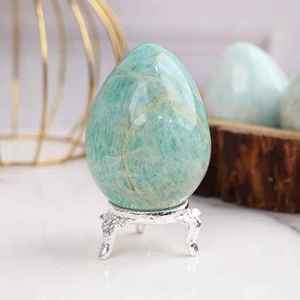 High Quality Blue Amazonite <b>Egg</b> Crystal Natural Quartz Madagascar for Holistic Spirituality Healing Other Crystal Crafts - Product Image 2