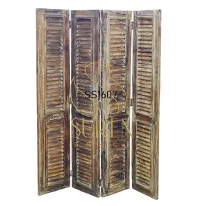 Distress Wood Finish Room Divider For Hotel Resort Restaurant And Holiday Home