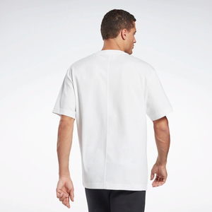 T-shirt blanc pour homme avec broderie de logo personnalisée, 100% coton, t-shirt à manches courtes personnalisé, t-shirt brodé à vendre - Product Image 2