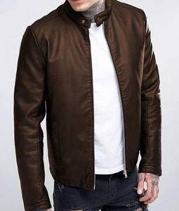 Veste bomber en cuir véritable pour homme, nouvelle arrivée en gros, manches longues, haute qualité, écologique, vintage, lavée, devant 2026 - Product Image 3