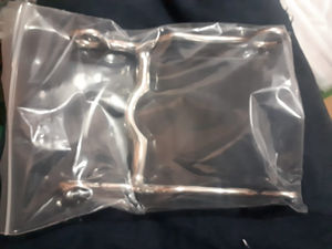 Boca de puerto bajo de acero inoxidable Horsham Broca de caballo Weymouth con ganchos y brocas de Carreras de Caballos de cadena - Product Image 3