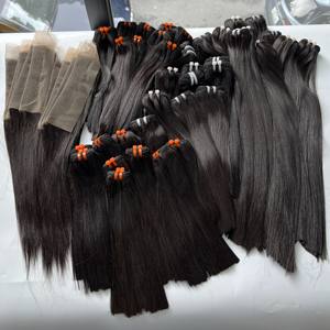 ผมต่อแบบเวอร์จินแท้จากผู้บริจาคคนเดียว สีดำธรรมชาติ เกรดเรมี่ แบบตรง ไม่ผ่านการดัดแปลง  ถักสองชั้น น้ำหนัก 100 กรัม สำหรับขายส่ง - Product Image 4