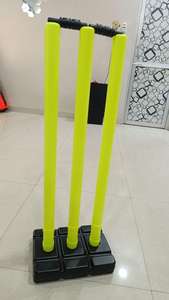 Souches de cricket d'entraînement avec base stabilisatrice en matière plastique Mahaplay Brand Compact Box Packaging for Schools Clubs Made India - Product Image 4