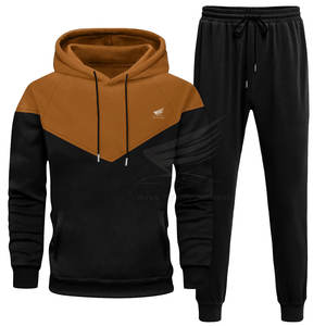 Nouveauté : Survêtement pour homme en coton 100% respirant, léger, écologique, à capuche, décontracté, uni, pour l'hiver, streetwear - Product Image 1