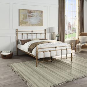 Structure de lit en laiton massif offrant un soutien solide, un confort et un élément décoratif sophistiqué pour la chambre à coucher - Product Image 6