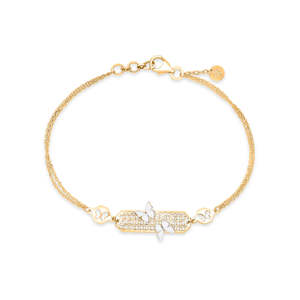 สร้อยข้อมือประดับเพชรโรสโกลด์เพิร์ลสำหรับผู้หญิง - Product Image 2