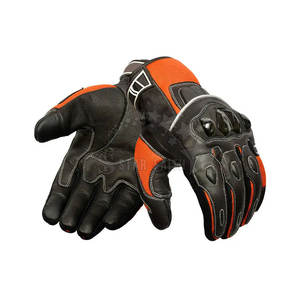 Gants de course de moto en cuir véritable pour les sports d'hiver, antidérapants sur mesure, unisexe. - Product Image 1