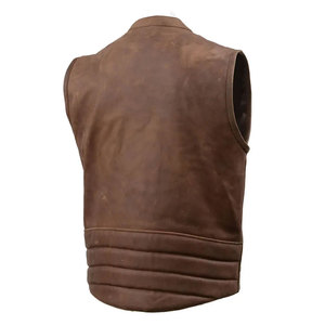 Respirant hommes gilet en cuir personnalisé meilleure qualité hommes en plein air respirant léger hommes gilet en cuir - Product Image 2
