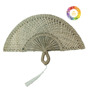 Ventilador de mano de algas marinas hecho a mano, accesorio de refrigeración ecológico, ventilador de hoja de palma natural, suministro de exportación a granel - Product Image 6