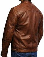 Blouson de motard personnalisé pour homme en peau de mouton, doublure satinée, col montant, respirant, imperméable, écologique, classique, hiver