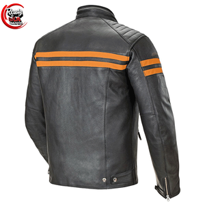 Chaqueta de Motociclista de Invierno para Hombre, de Piel de Oveja Genuina, Marrón, Estilo Bomber, con Cuello Alto, Estilo Urbano, Impermeable y Resistente al Viento - Product Image 2