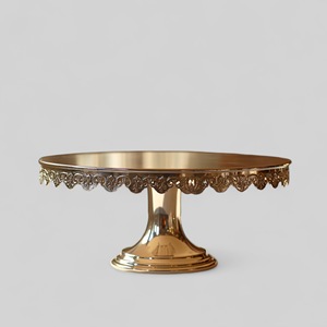 Última llegada de 2025, elegante soporte para pastel de un solo nivel chapado en oro, herramientas de acero inoxidable hechas a mano para cumpleaños, bolsa OPP empaquetada - Product Image 2