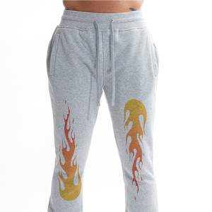 Pantalons pour hommes en éponge française délavée pantalons évasés personnalisés lourds pantalons empilés unisexe en gros OEM Jogger pantalons de survêtement homme pantalons garçons - Product Image 2