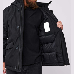 Veste parka matelassée à fermeture éclair de qualité supérieure, nouvelle collection de vêtements de sport élégants pour hommes, vente en gros, nouvelle veste parka à capuche en fourrure à la mode avec fermeture éclair et boutons - Product Image 5