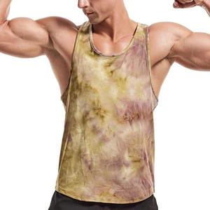 Camiseta sin mangas para hombre con logotipo impreso personalizado OEM, chaleco de sublimación de poliéster de Color puro, camiseta de verano de tela en blanco para diseño personalizado - Product Image 3