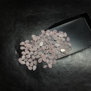 Vivaaz Gems Certified IGI Semi Precious Calibrated Rose Quartz Gemstone 3x5mm Natural Pink Loose Pear Cabochon Smoky Quartz - Product Image 6