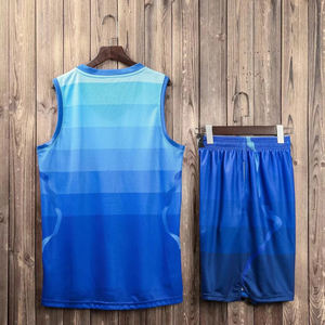 Maillot de Football en tissu meilleur col côtelé élégant unisexe porter maillot uniforme de basket-ball couleur unie concevoir votre propre basket-ball - Product Image 6