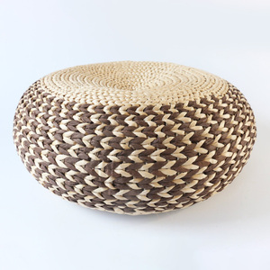 Poufs en jacinthe d'eau, tissage durable, fauteuil bas, pouf pas cher, tabourets - Product Image 4