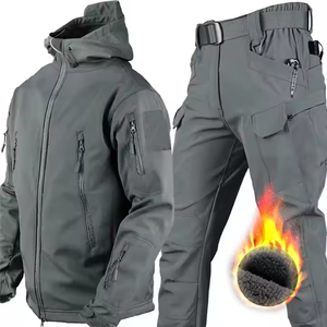 Sweat à capuche d'extérieur pour homme en polaire coupe-vent imperméable à séchage rapide respirant pour la chasse, la pêche, l'alpinisme, tactique avec poche - Product Image 2