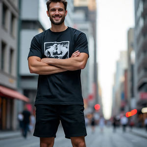 Tallas grandes Impreso Twin Sets Hombres Deportes Jogging Sublimación Twin Sets Hombres Oversize Camisetas y Shorts Conjuntos Hombres - Product Image 6