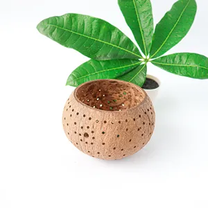 ราคาถูกราคาการออกแบบที่ไม่ซ้ำกันแนวโน้มร้อนเป็นมิตรกับสิ่งแวดล้อม Tealight มะพร้าวเชิงเทียนที่กำหนดเองโลโก้ได้รับการยอมรับ - Product Image 1