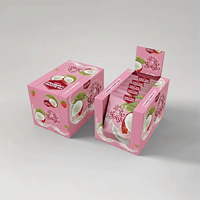 Boîtes de présentation de comptoir en carton biodégradable personnalisées logo imprimé pour l'emballage de barre de protéine de lactosérum chocolat collation UV pour les aliments