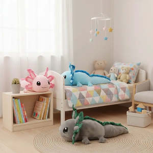 Peluche Axolotl Salamandre 45cm Super Douce en Tissu Anime Rembourrée Coton PP Personnalisable ODM Emballée en Boîtes - Product Image 2