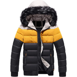 Veste chaude d'hiver pour hommes avec logo personnalisé gratuit Manteaux imperméables en duvet de canard Veste coupe-vent matelassée à bulles Veste en duvet Softshell Vestes - Product Image 4
