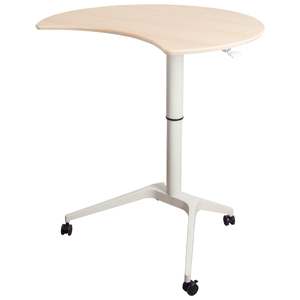 Table de conférence mobile à hauteur réglable, pivotante, avec vérin pneumatique à gaz, pour passer du positionnement assis à debout, OEM - Product Image 2