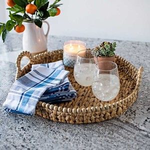 Plateau de service en rotin en osier de bambou naturel de haute qualité pour ustensiles de cuisine accessoires de maison et artisanat de décoration - Product Image 4
